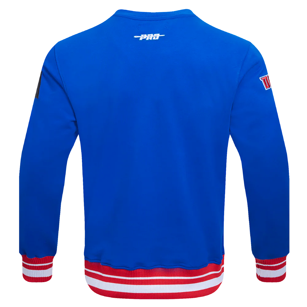 NBA DETROIT PISTONS MASHUP MEN'S RIB CREWNECK (ROYAL BLUE/RED) - Image 4