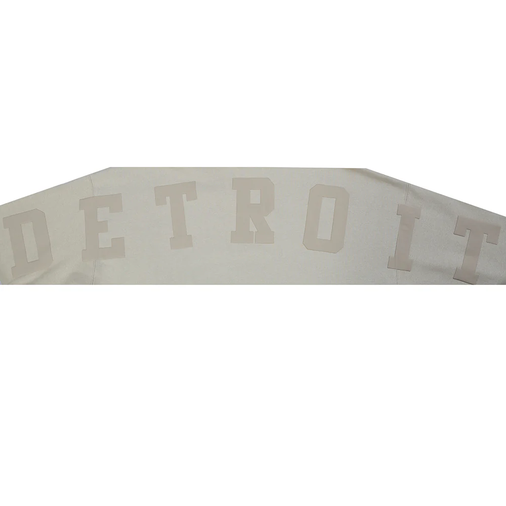 NBA DETROIT PISTONS WINGSPAN MEN'S DROP SHOULDER FLEECE PULLOVER HOODIE (TAUPE) - Image 8