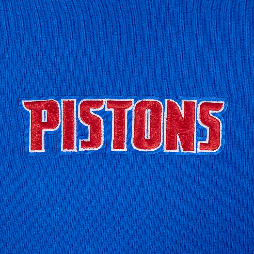 NBA DETROIT PISTONS WINGSPAN MEN'S DROP SHOULDER FLEECE CREWNECK (ROYAL BLUE) - Image 7
