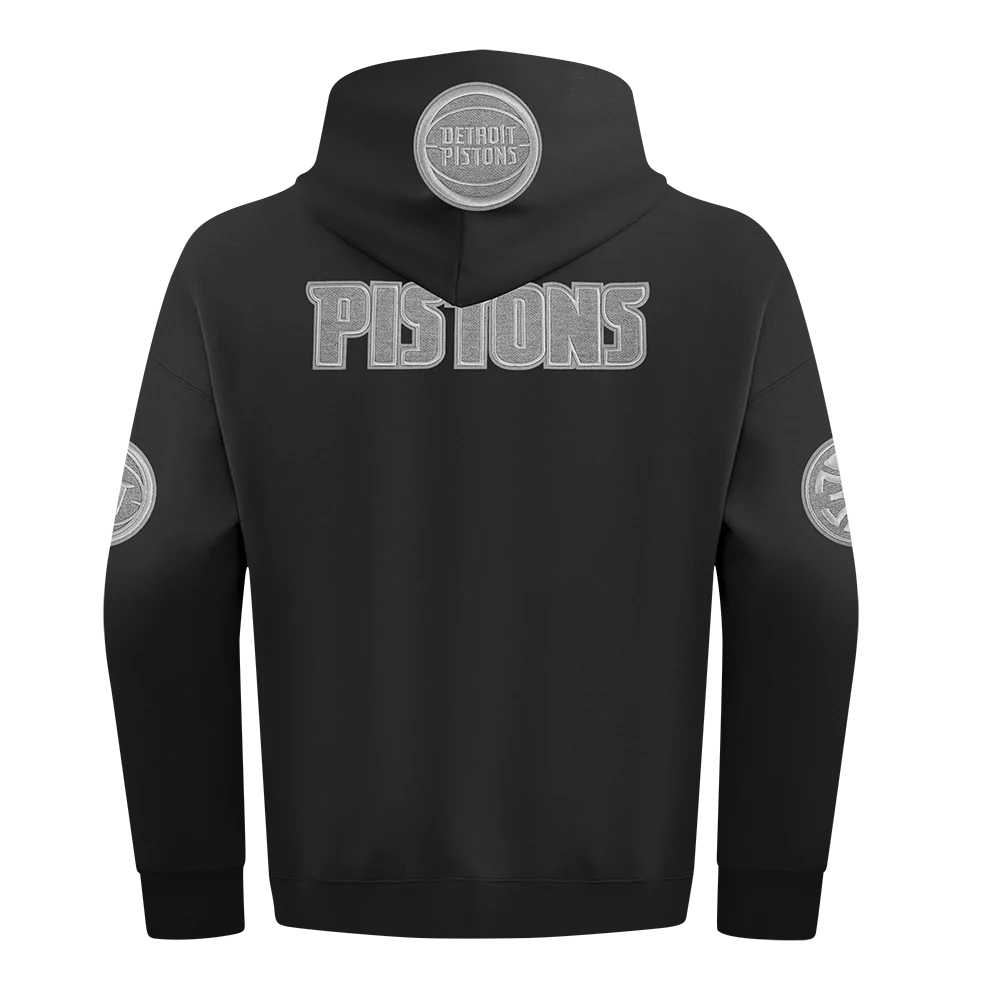NBA DETROIT PISTONS REVERSE FRENCH TERRY MEN'S DROP SHOULDER FLC PO (BLACK) - Image 3