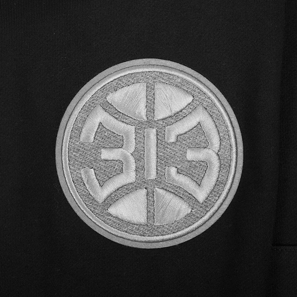 NBA DETROIT PISTONS REVERSE FRENCH TERRY MEN'S DROP SHOULDER FLC PO (BLACK) - Image 7