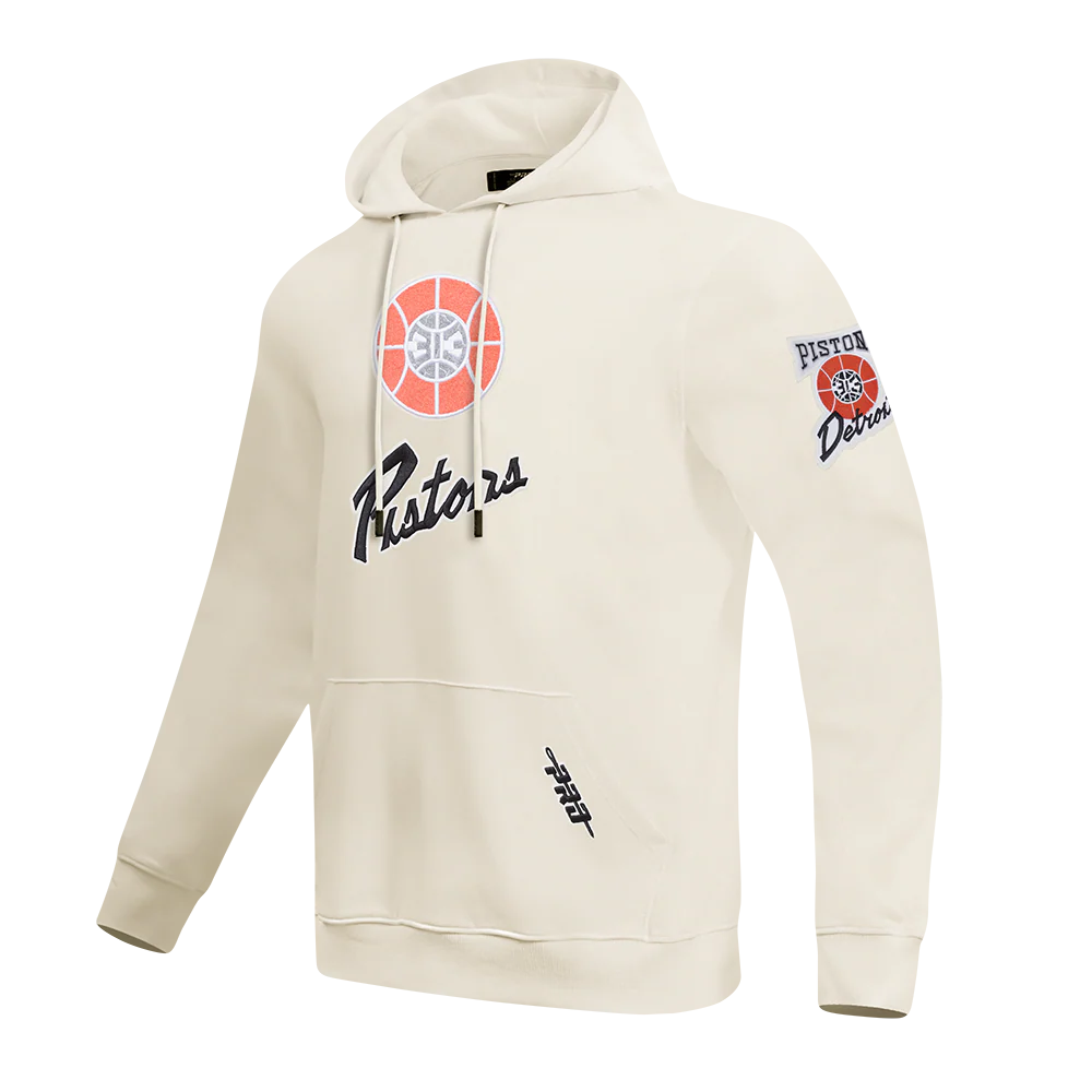 NBA DETROIT PISTONS CITY EDITION 24-25 MEN'S FLEECE PULLOVER HOODIE (EGGSHELL) - Image 3