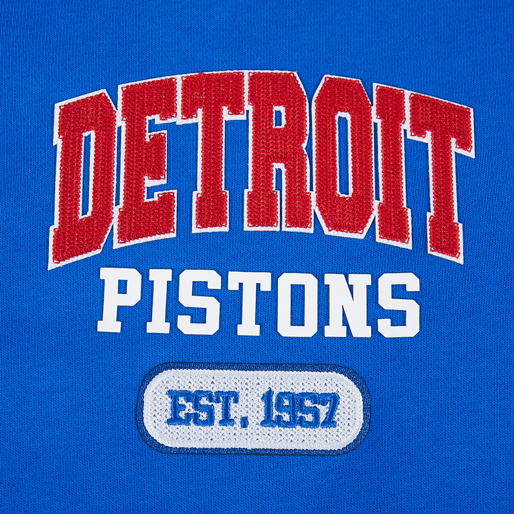 NBA DETROIT PISTONS CITY ARCH MEN'S FLC 1/4 ZIP (ROYAL BLUE) - Image 7