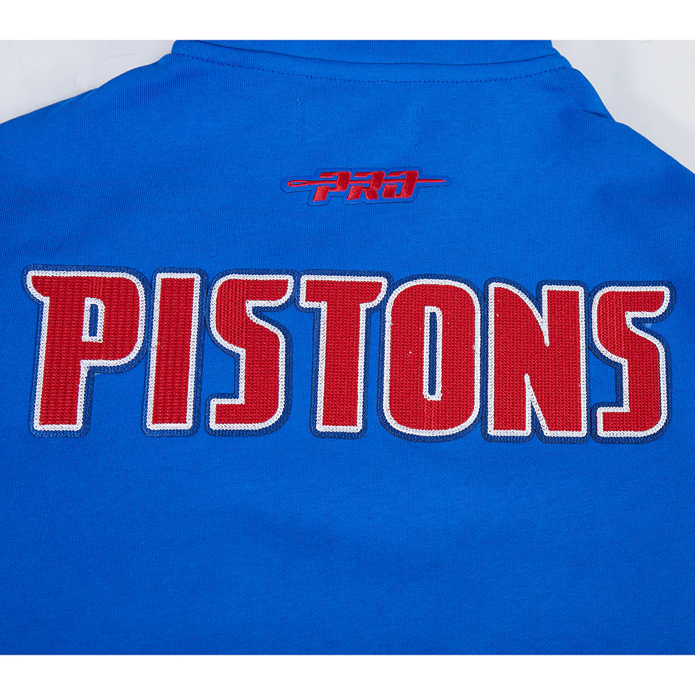 NBA DETROIT PISTONS CITY ARCH MEN'S FLC 1/4 ZIP (ROYAL BLUE) - Image 8