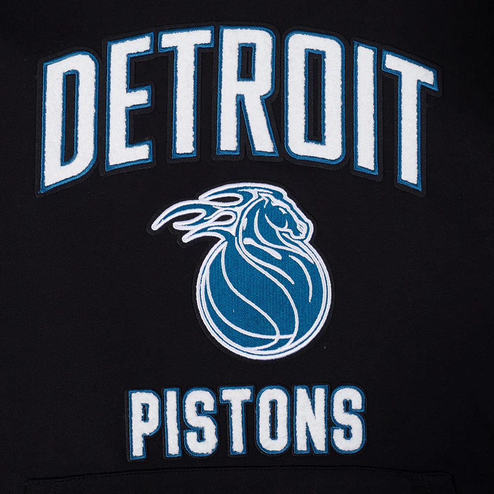 NBA DETROIT PISTONS CITY EDITION 25-26 MEN'S RIB FLC PO HOODIE (BLACK) - Image 10