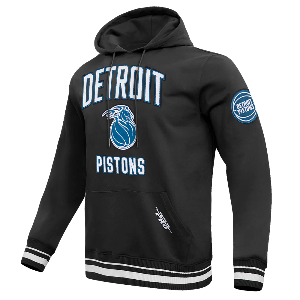 NBA DETROIT PISTONS CITY EDITION 25-26 MEN'S RIB FLC PO HOODIE (BLACK) - Image 4