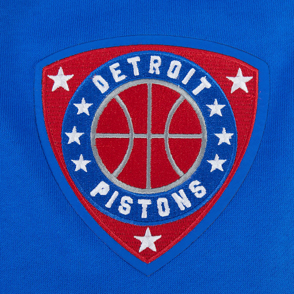 NBA DETROIT PISTONS LETTERMAN MEN'S PULL OVER HOODIE (ROYAL BLUE) - Image 7