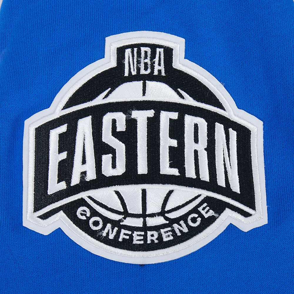 NBA DETROIT PISTONS LETTERMAN MEN'S PULL OVER HOODIE (ROYAL BLUE) - Image 8