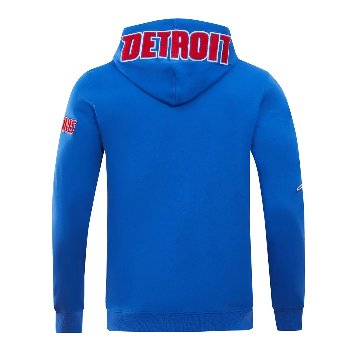 NBA DETROIT PISTONS CLASSIC CHENILLE MEN'S PULLOVER HOODIE (ROYAL BLUE) - Image 4