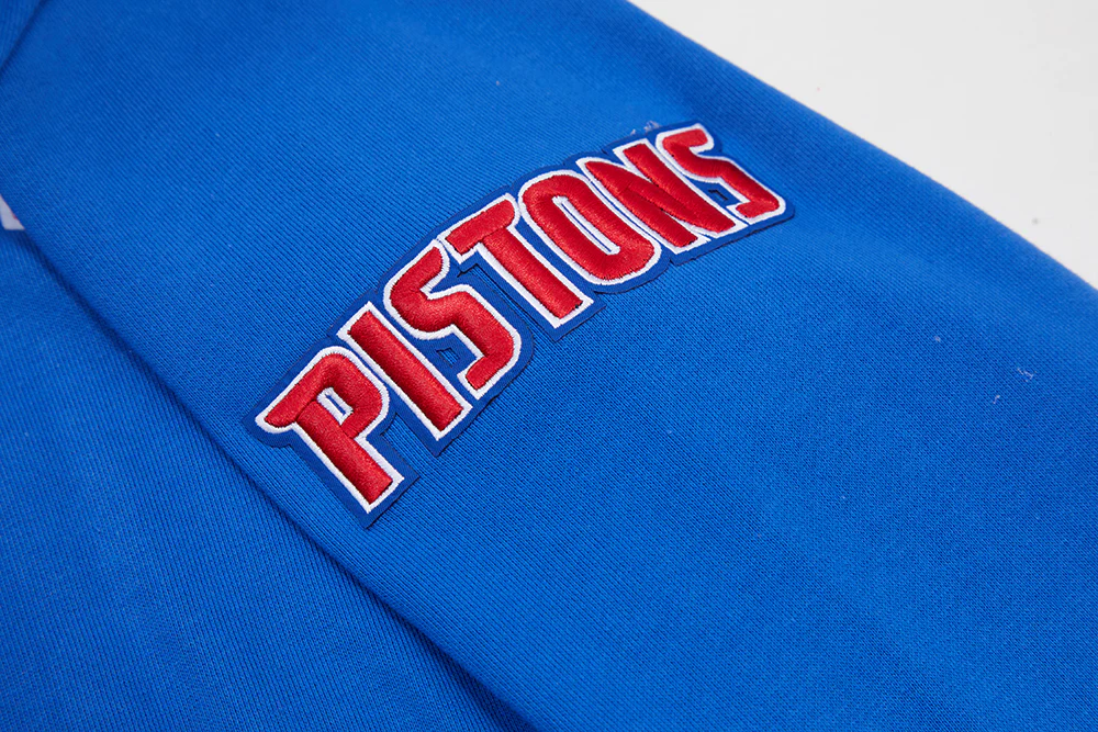 NBA DETROIT PISTONS CLASSIC BRISTLE MEN'S PULL OVER HOODIE (ROYAL BLUE) - Image 6