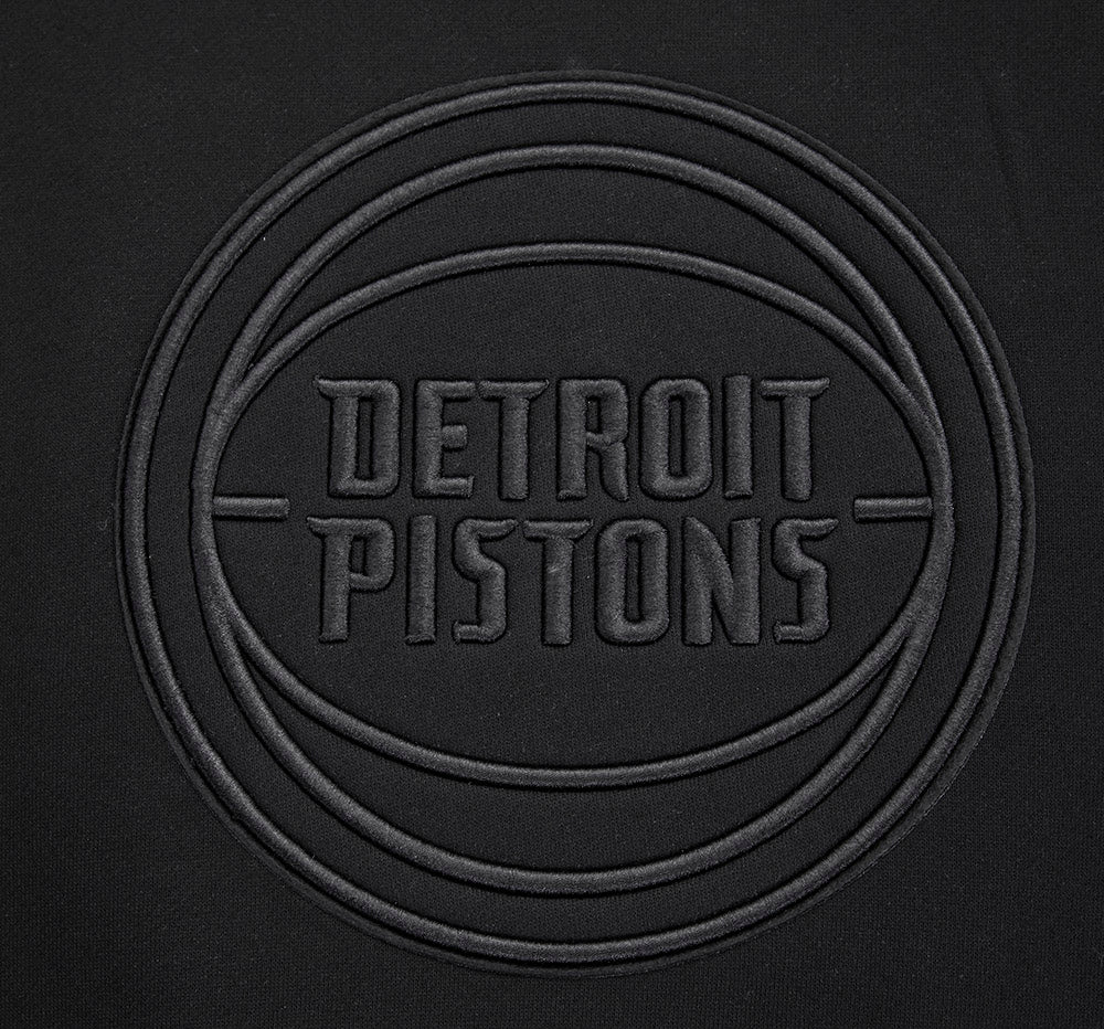 NBA DETROIT PISTONS NEUTRAL DROP SHOULDER FLEECE PULLOVER HOODIE (BLACK) - Image 8