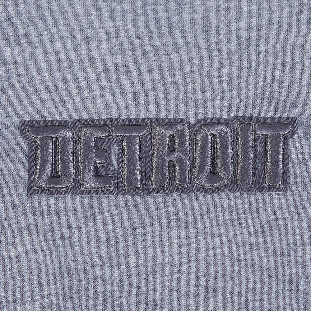NBA DETROIT PISTONS NEUTRAL MEN'S DROP SHOULDER PULLOVER HOODIE (DARK HEATHER GRAY) - Image 11