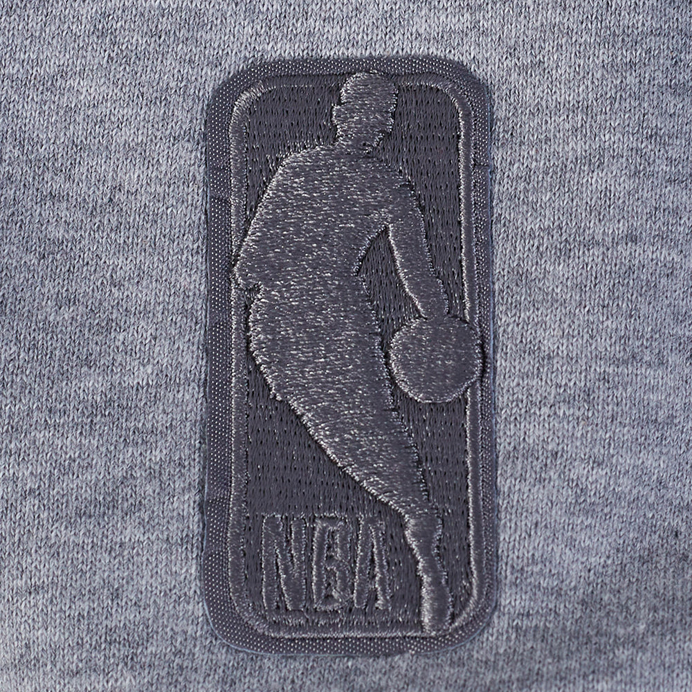 NBA DETROIT PISTONS NEUTRAL MEN'S DROP SHOULDER PULLOVER HOODIE (DARK HEATHER GRAY) - Image 7