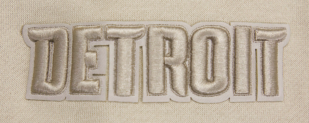 NBA DETROIT PISTONS NEUTRAL DROP SHOULDER FLEECE PULLOVER HOODIE (TAUPE) - Image 7