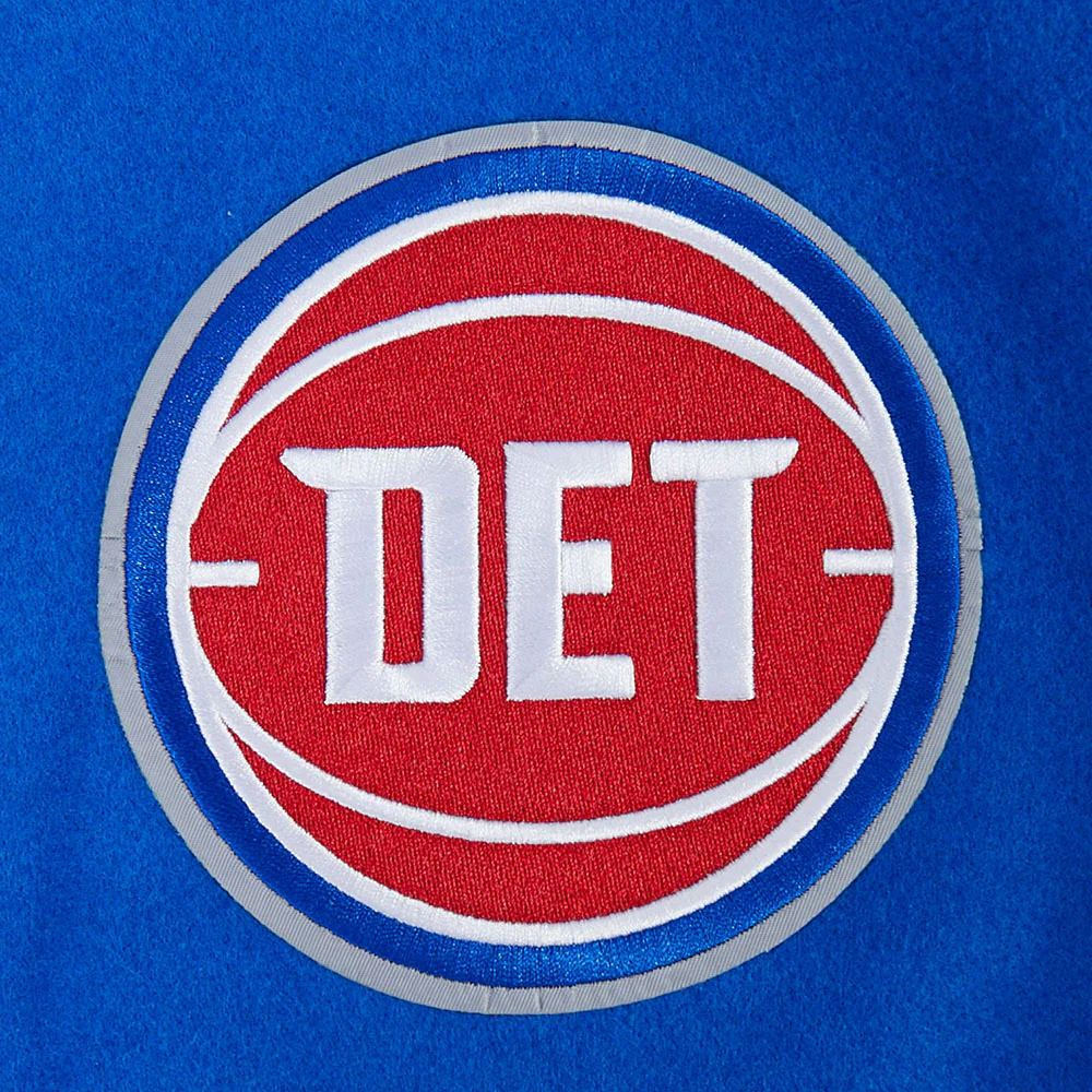 NBA DETROIT PISTONS CITY ARCH MEN'S WOOL VARSITY JACKET (ROYAL BLUE/WHITE) - Image 6