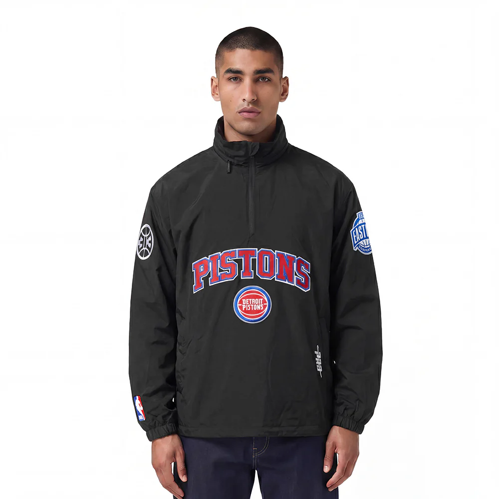 NBA DETROIT PISTONS PRE GAME MEN'S JACKET (BLACK)