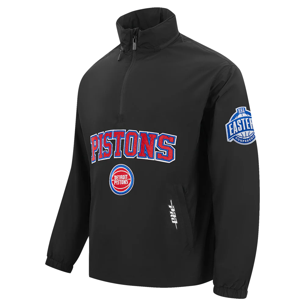 NBA DETROIT PISTONS PRE GAME MEN'S JACKET (BLACK) - Image 5