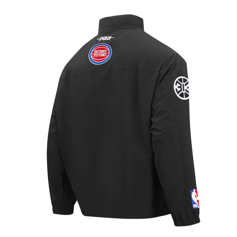 NBA DETROIT PISTONS PRE GAME MEN'S JACKET (BLACK) - Image 6