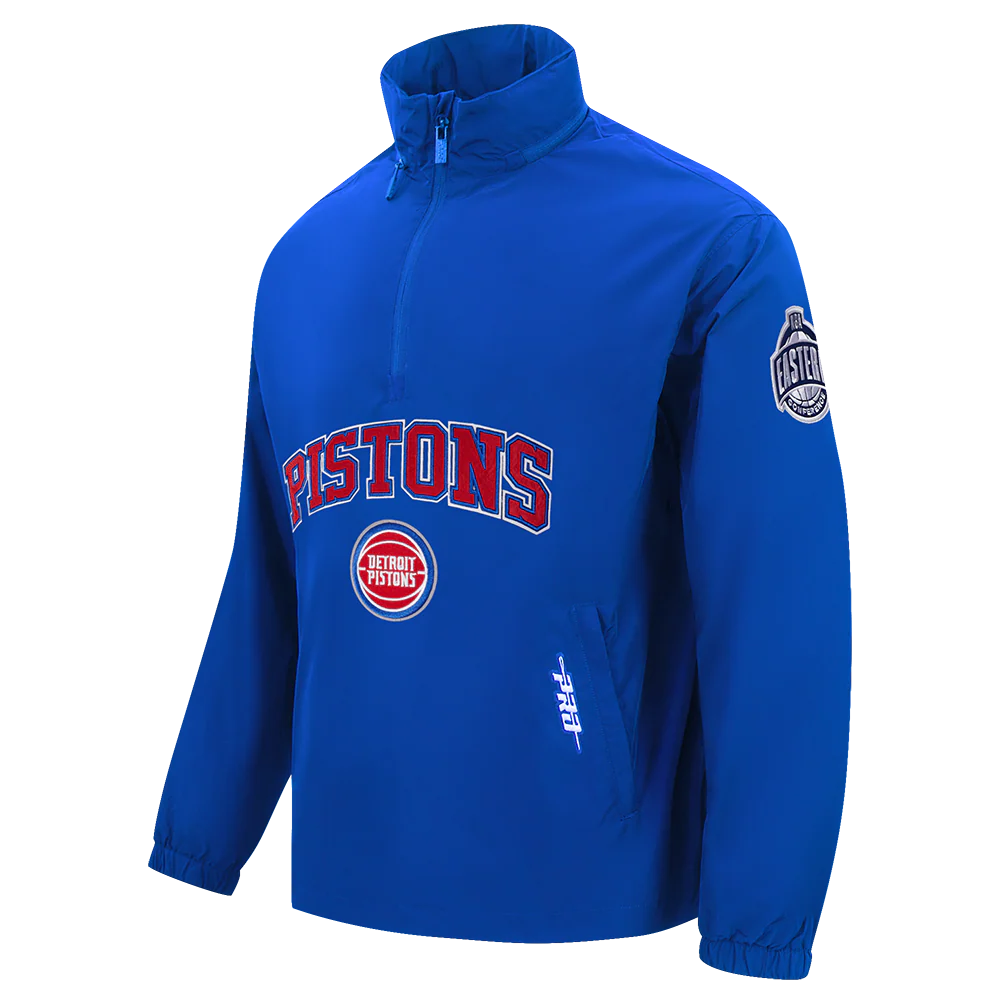 NBA DETROIT PISTONS PRE GAME MEN'S JACKET (ROYAL BLUE) - Image 3