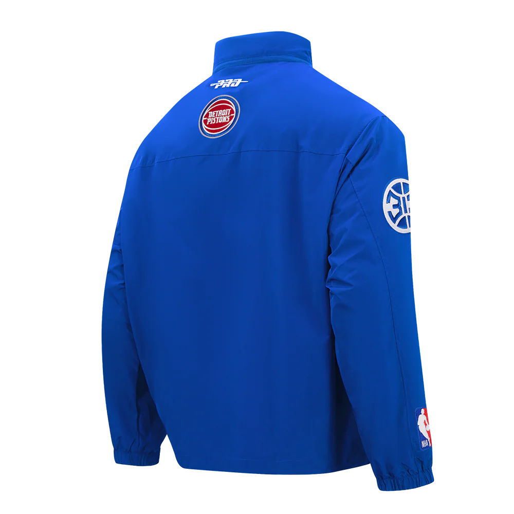 NBA DETROIT PISTONS PRE GAME MEN'S JACKET (ROYAL BLUE) - Image 4