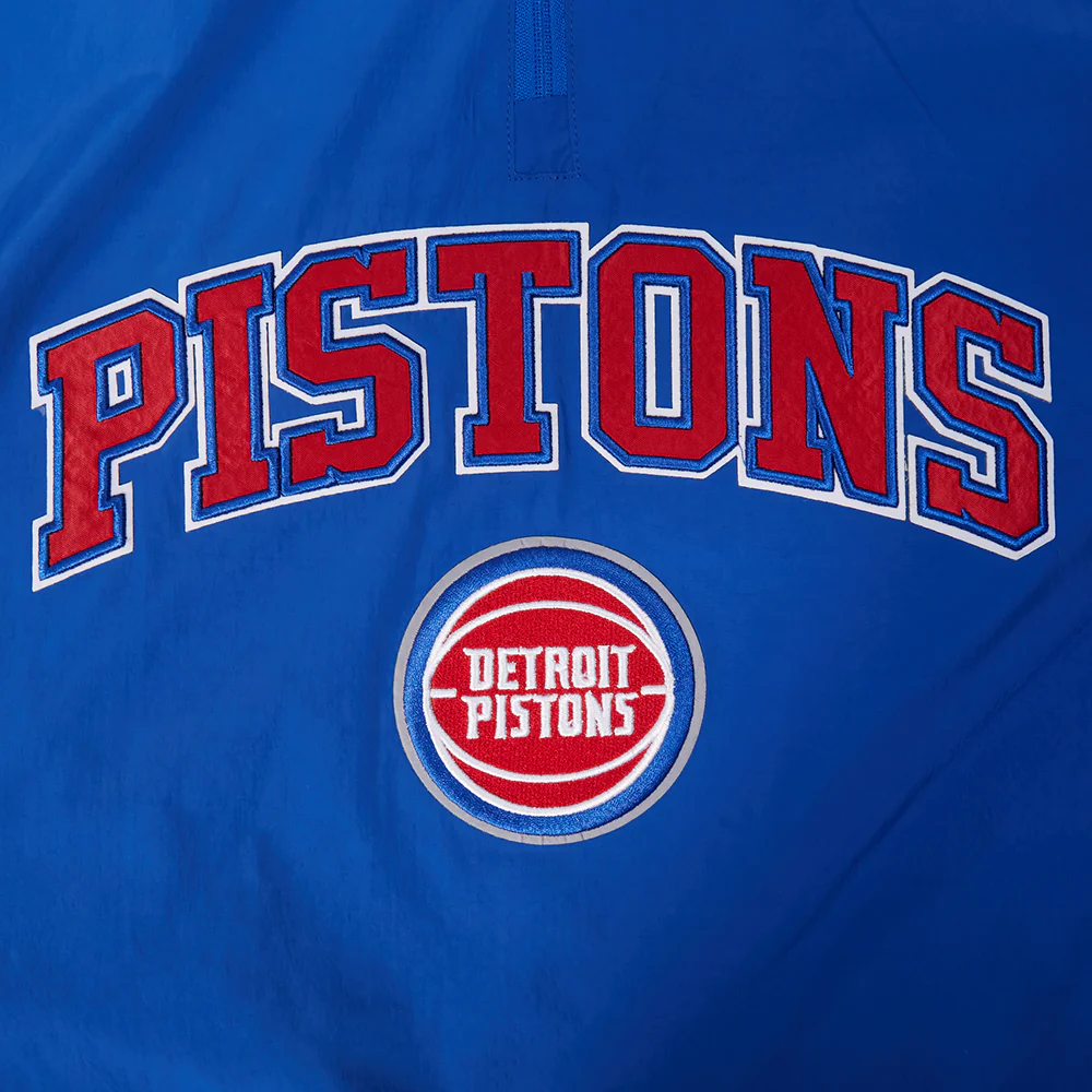NBA DETROIT PISTONS PRE GAME MEN'S JACKET (ROYAL BLUE) - Image 5
