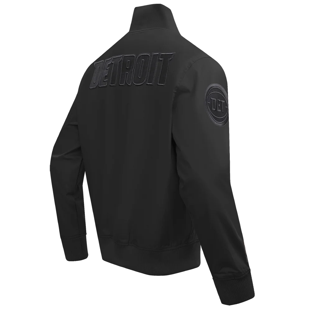 NBA DETROIT PISTONS NEUTRAL MEN'S TWILL JACKET (BLACK) - Image 3