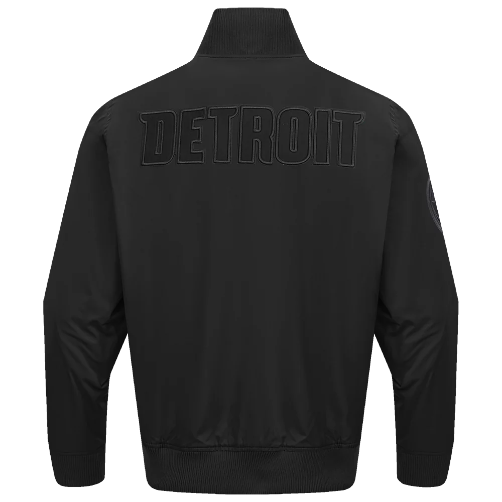 NBA DETROIT PISTONS NEUTRAL MEN'S TWILL JACKET (BLACK) - Image 4