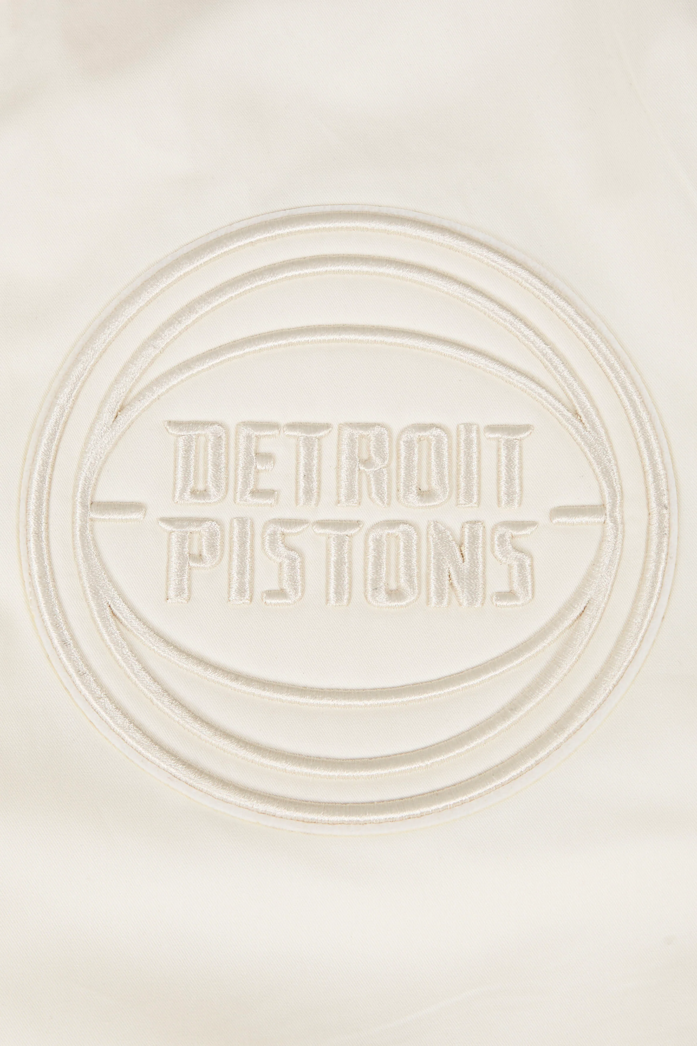 NBA DETROIT PISTONS NEUTRAL MEN'S TWILL JACKET (EGGSHELL) - Image 4