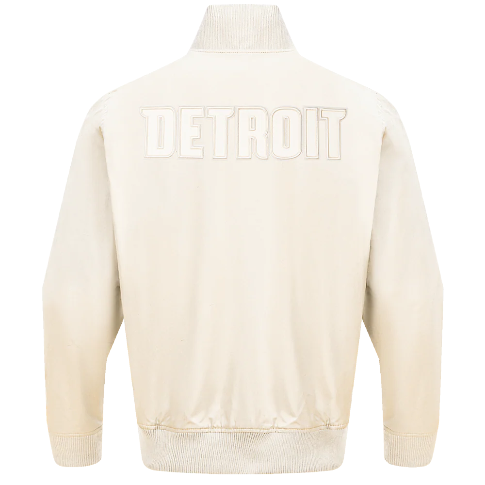NBA DETROIT PISTONS NEUTRAL MEN'S TWILL JACKET (EGGSHELL) - Image 7