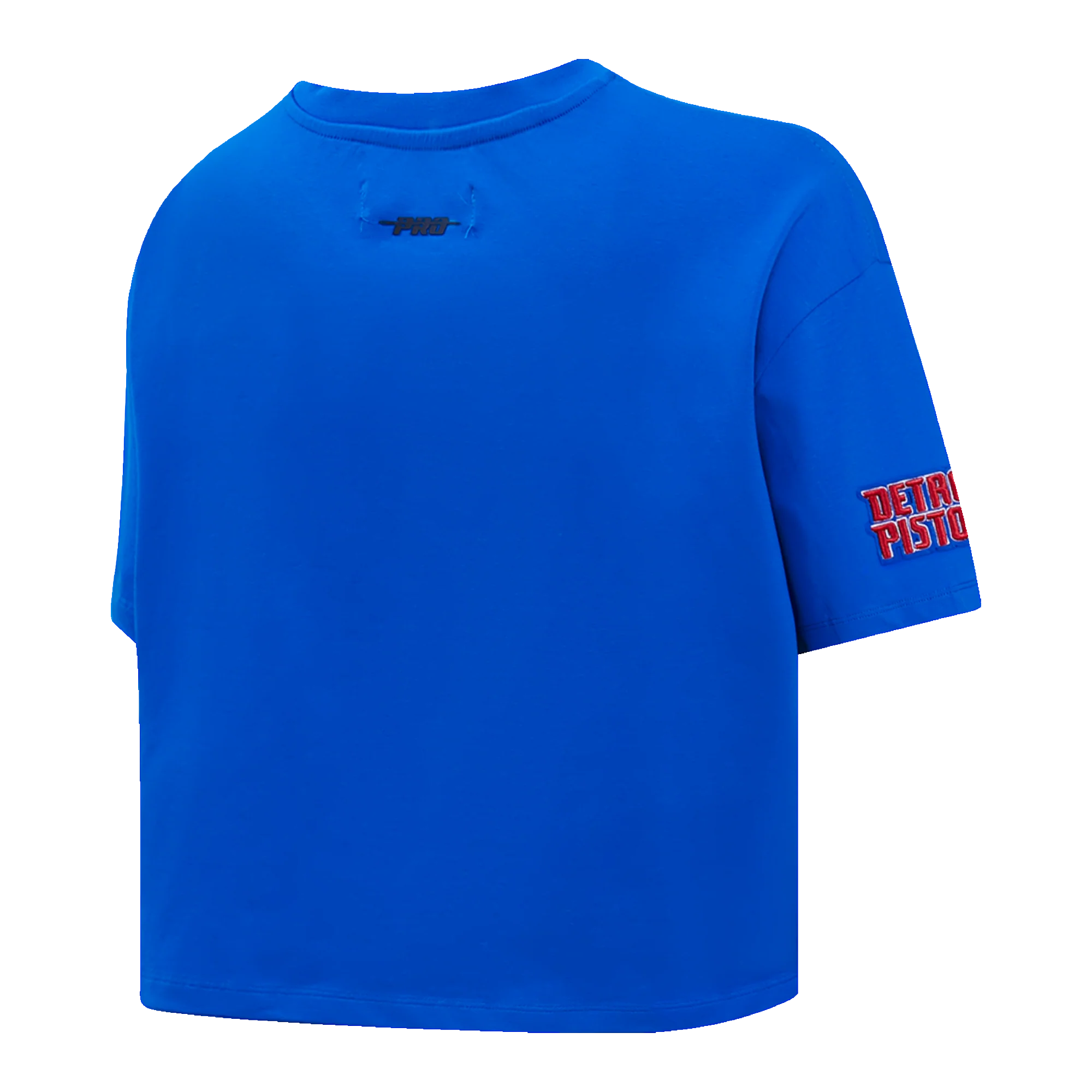 NBA DETROIT PISTONS SCRIPT TAIL WOMEN'S SINGLE JERSEY BOXY TEE (ROYAL BLUE) - Image 4