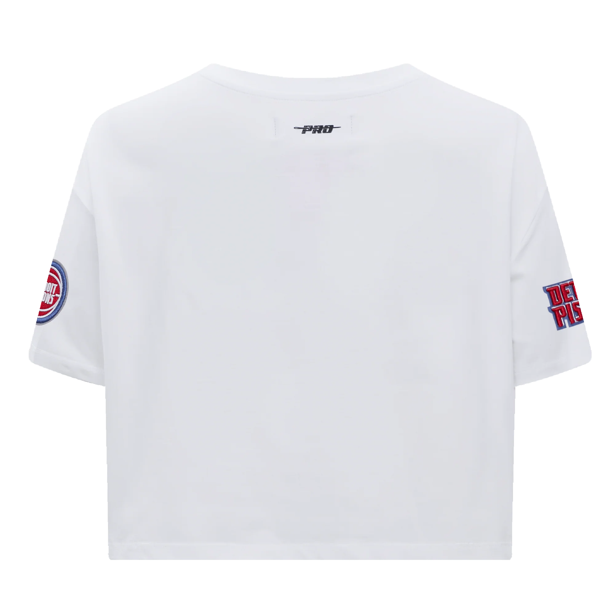 NBA DETROIT PISTONS SCRIPT TAIL WOMEN'S SINGLE JERSEY BOXY TEE (WHITE) - Image 4