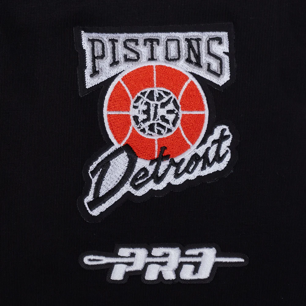 NBA DETROIT PISTONS CITY EDITION 24-25 WOMEN'S SINGLE JERSEY BOXY TEE (BLACK) - Image 6
