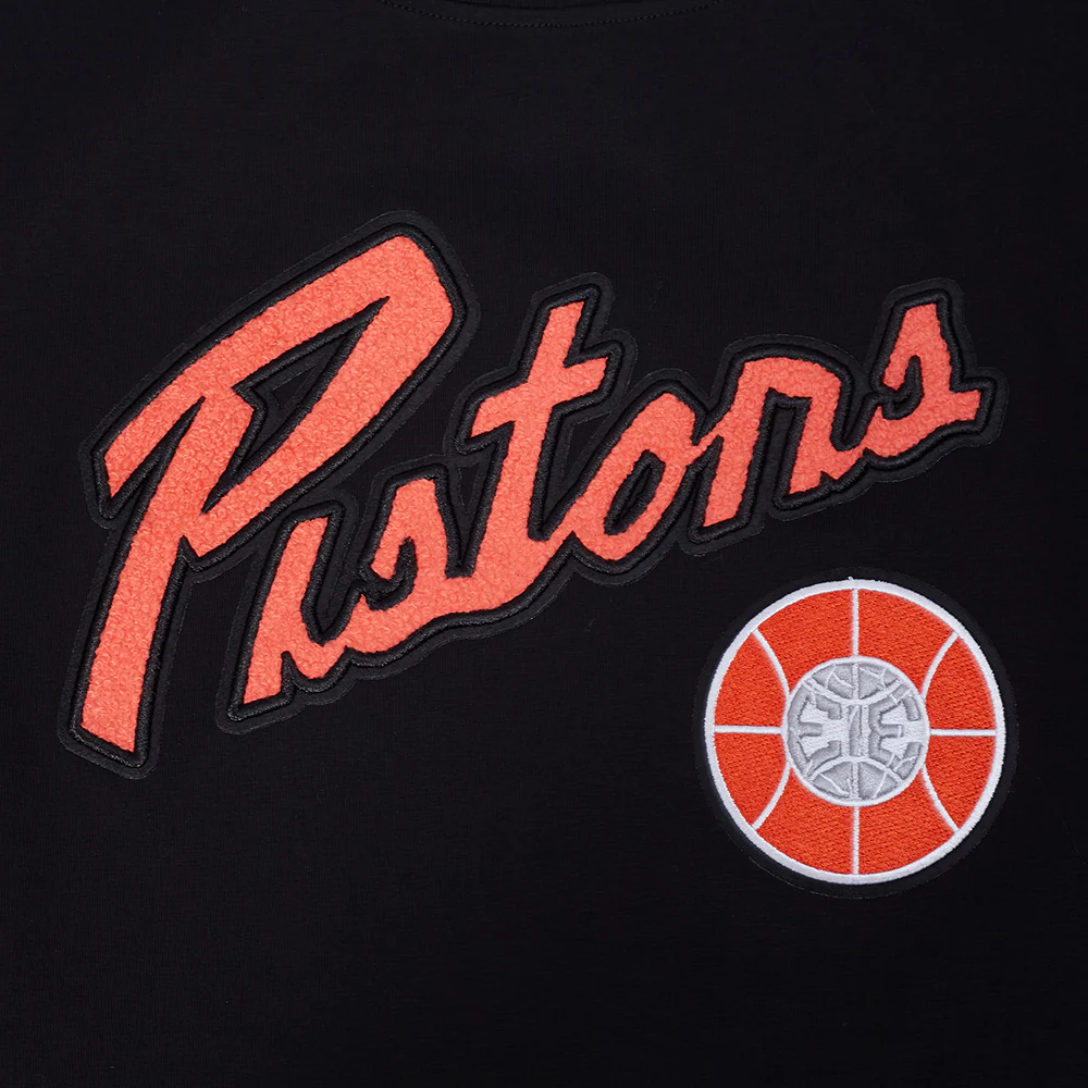NBA DETROIT PISTONS CITY EDITION 24-25 WOMEN'S SINGLE JERSEY BOXY TEE (BLACK) - Image 7