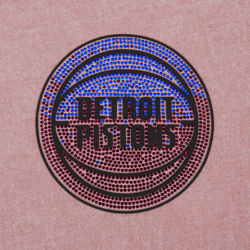 NBA DETROIT PISTONS WASHED JEWELS WOMEN'S S/S BOXY TEE (WASHED MAUVE) - Image 5