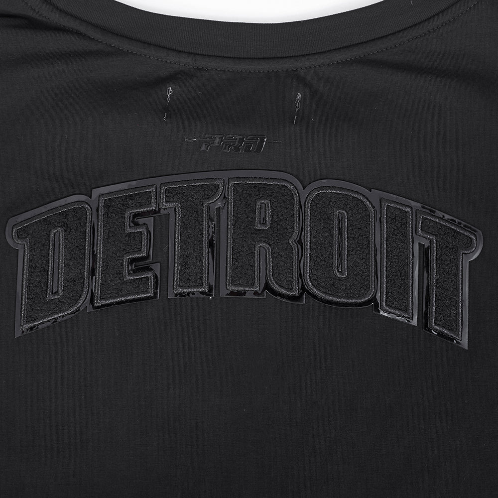 NBA DETROIT PISTONS TRIPLE BLACK WOMEN'S SINGLE JERSEY BOXY TEE (TRIPLE BLACK) - Image 7