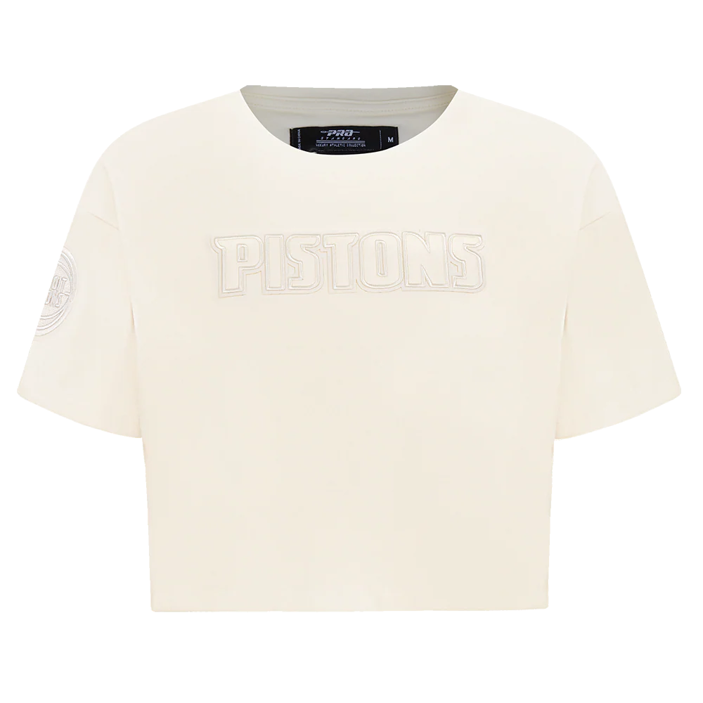 NBA DETROIT PISTONS NEUTRAL WOMEN'S BOXY TEE (EGGSHELL)