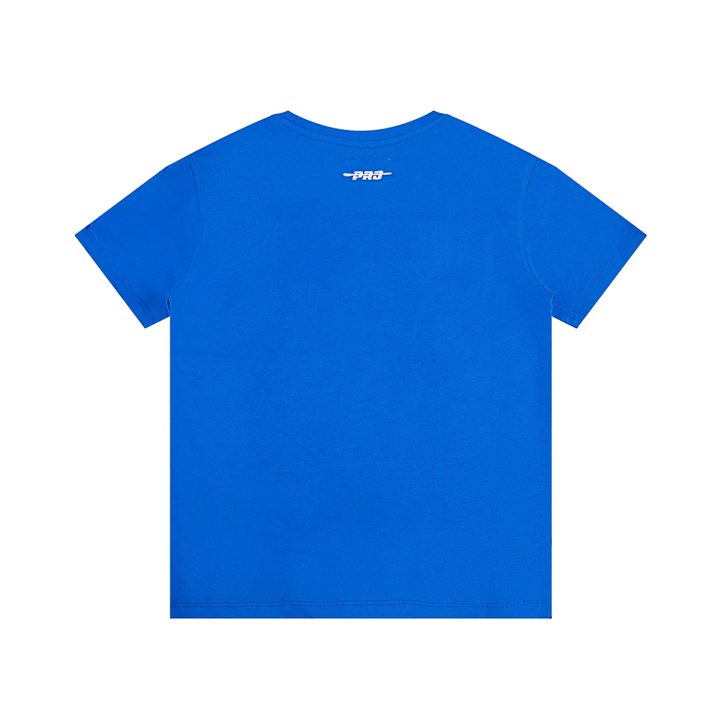 NBA DETROIT PISTONS RETRO CLASSIC BIG BOYS SHORT SLEEVE TAPING TEE (ROYAL BLUE/RED) - Image 2