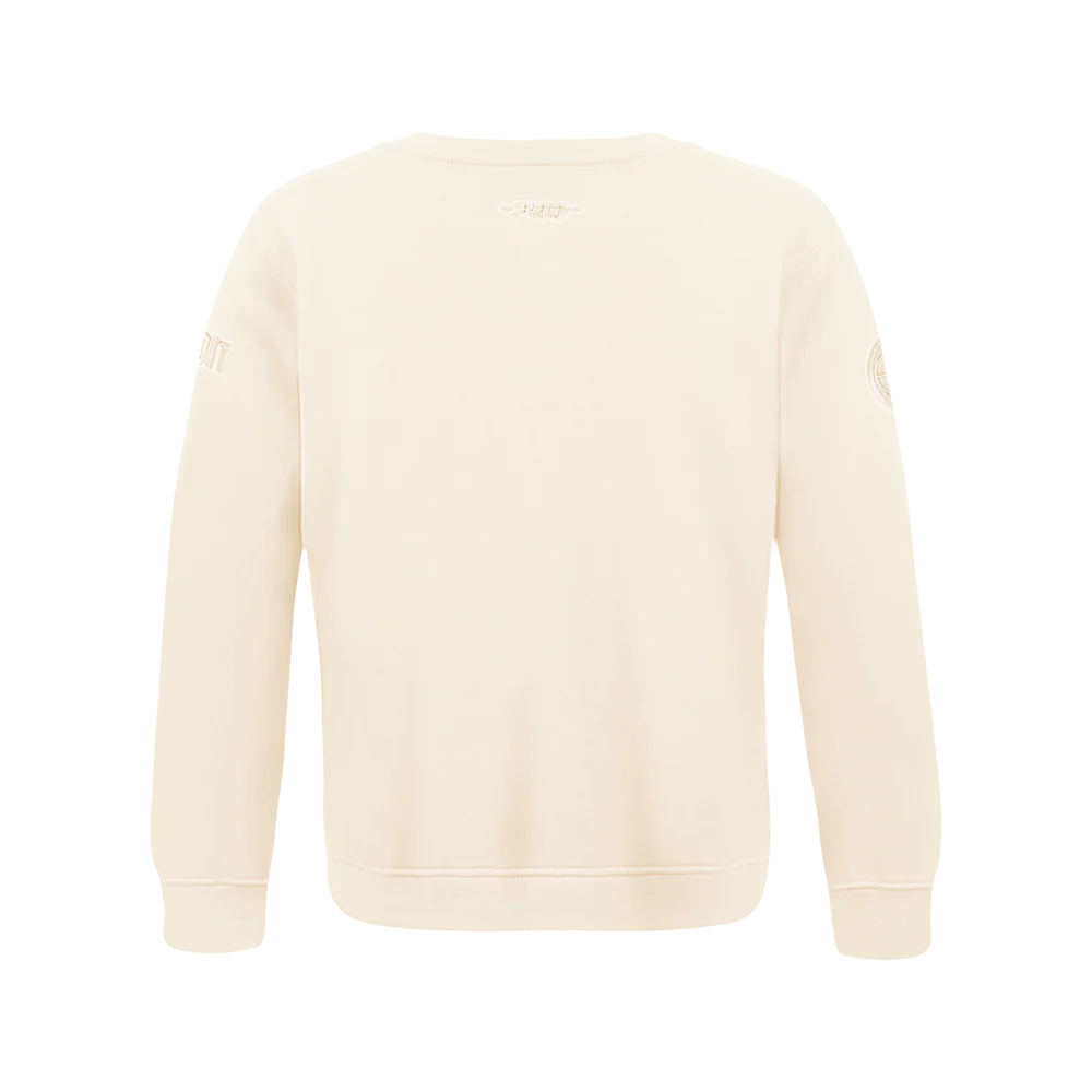 NBA DETROIT PISTONS NEUTRAL BIG BOYS FLC CREWNECK (EGGSHELL) - Image 3
