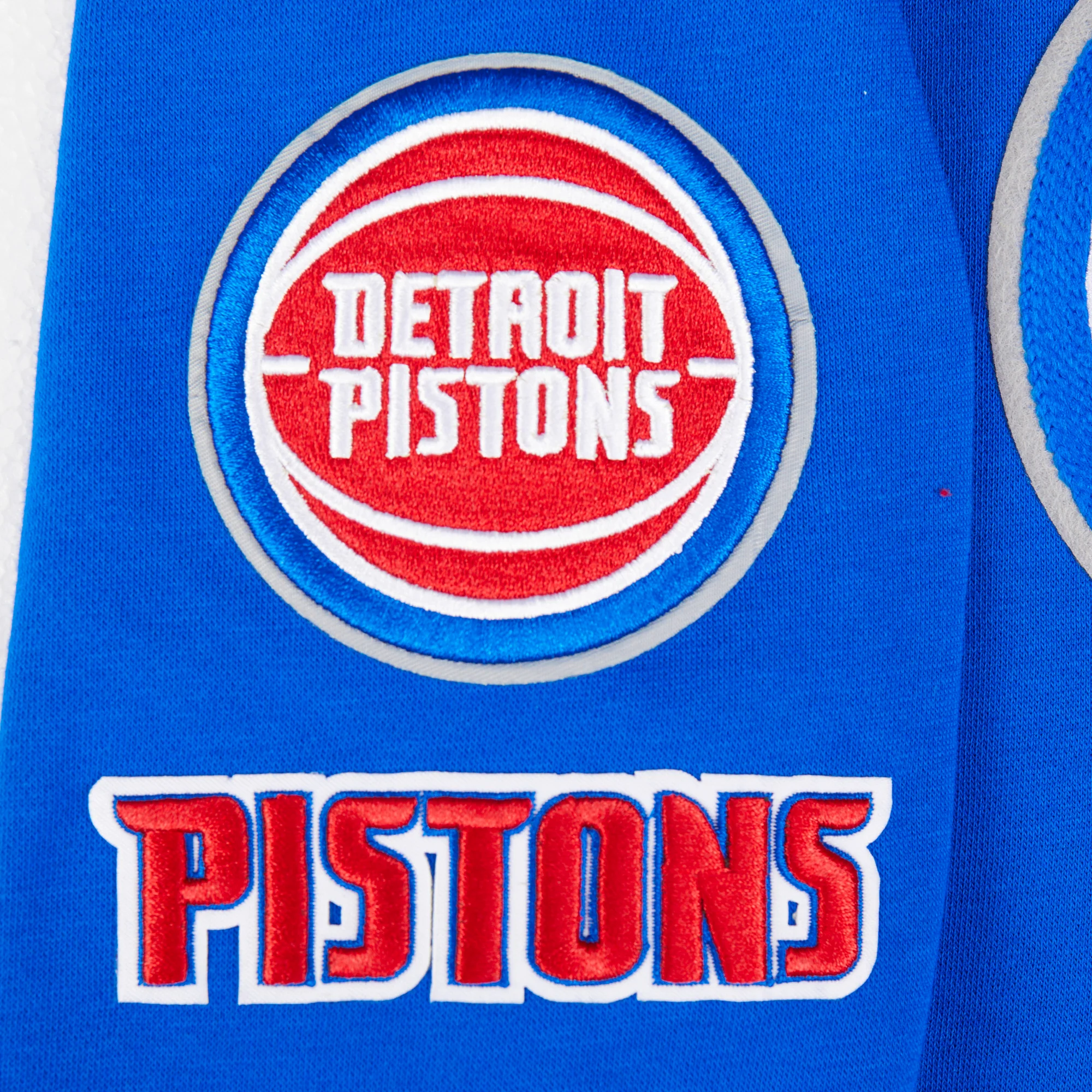 NBA DETROIT PISTONS RETRO CLASSIC BIG BOYS RIB FLEECE PULLOVER HOODIE (ROYAL BLUE/RED) - Image 5