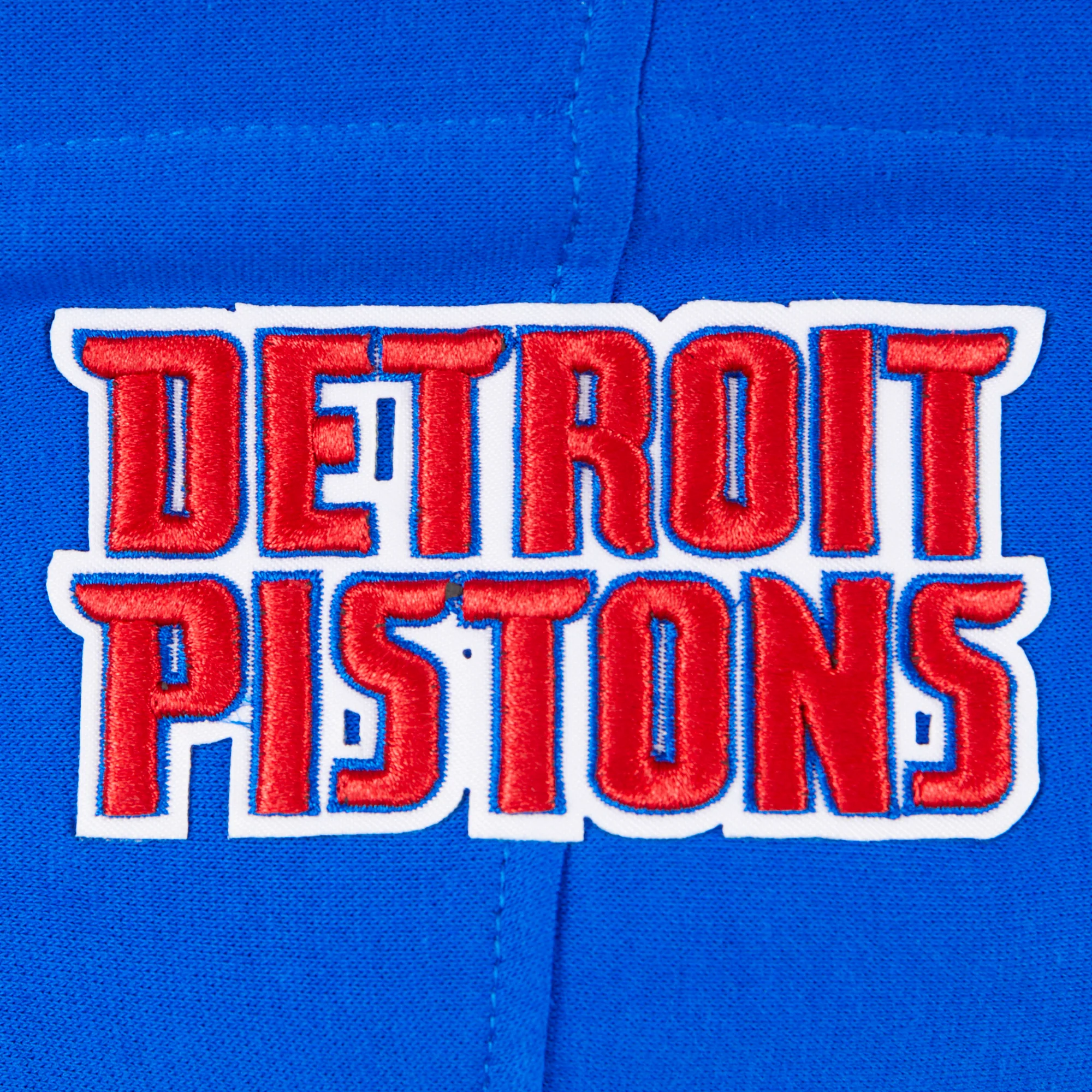 NBA DETROIT PISTONS RETRO CLASSIC BIG BOYS RIB FLEECE PULLOVER HOODIE (ROYAL BLUE/RED) - Image 6