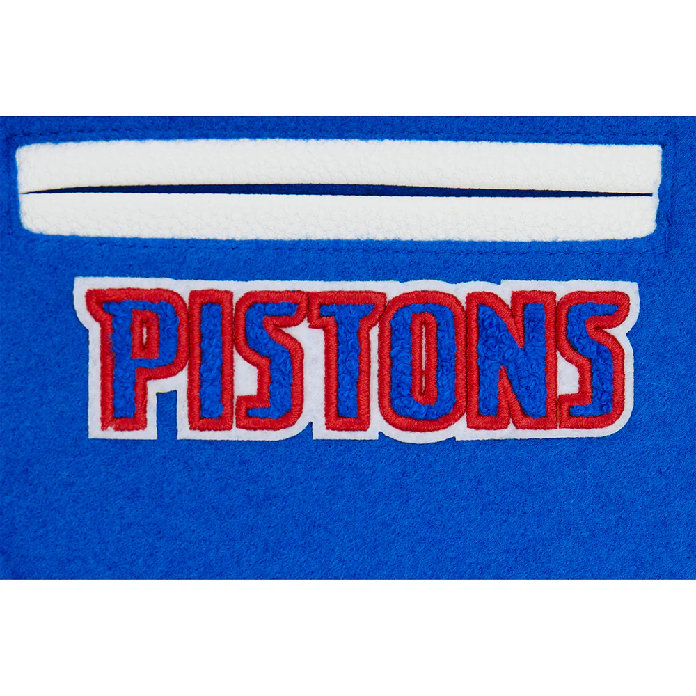 NBA DETROIT PISTONS CLASSIC BIG BOYS WOOL VARSITY JACKET (ROYAL BLUE/WHITE) - Image 9