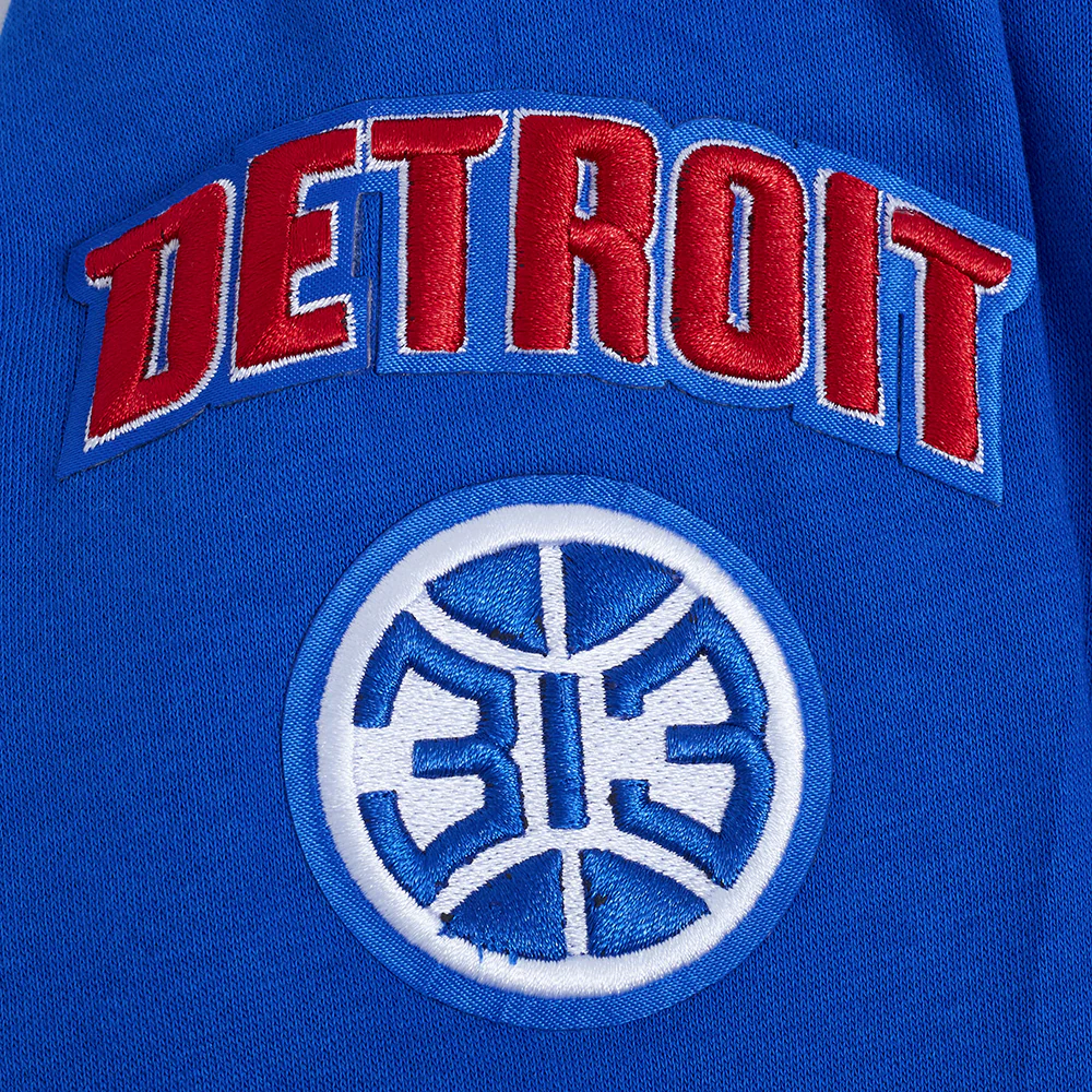 NBA DETROIT PISTONS CLASSIC BIG GIRLS FLEECE FULL ZIP HOODIE (ROYAL BLUE) - Image 6