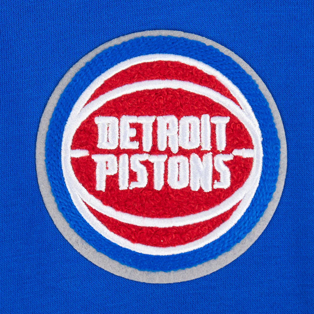 NBA DETROIT PISTONS RETRO CLASSIC BIG GIRL'S RIB FLC PO HOODIE (ROYAL BLUE/RED) - Image 5