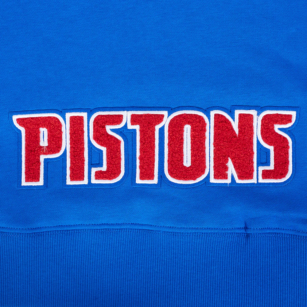 NBA DETROIT PISTONS CLASSIC WOMEN'S CROPPED PO HOODIE (ROYAL BLUE) - Image 7