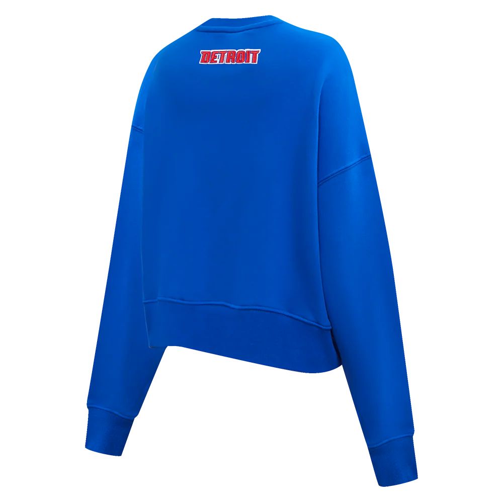 NBA DETROIT PISTONS CLASSIC WOMEN'S CREWNECK (ROYAL BLUE) - Image 4