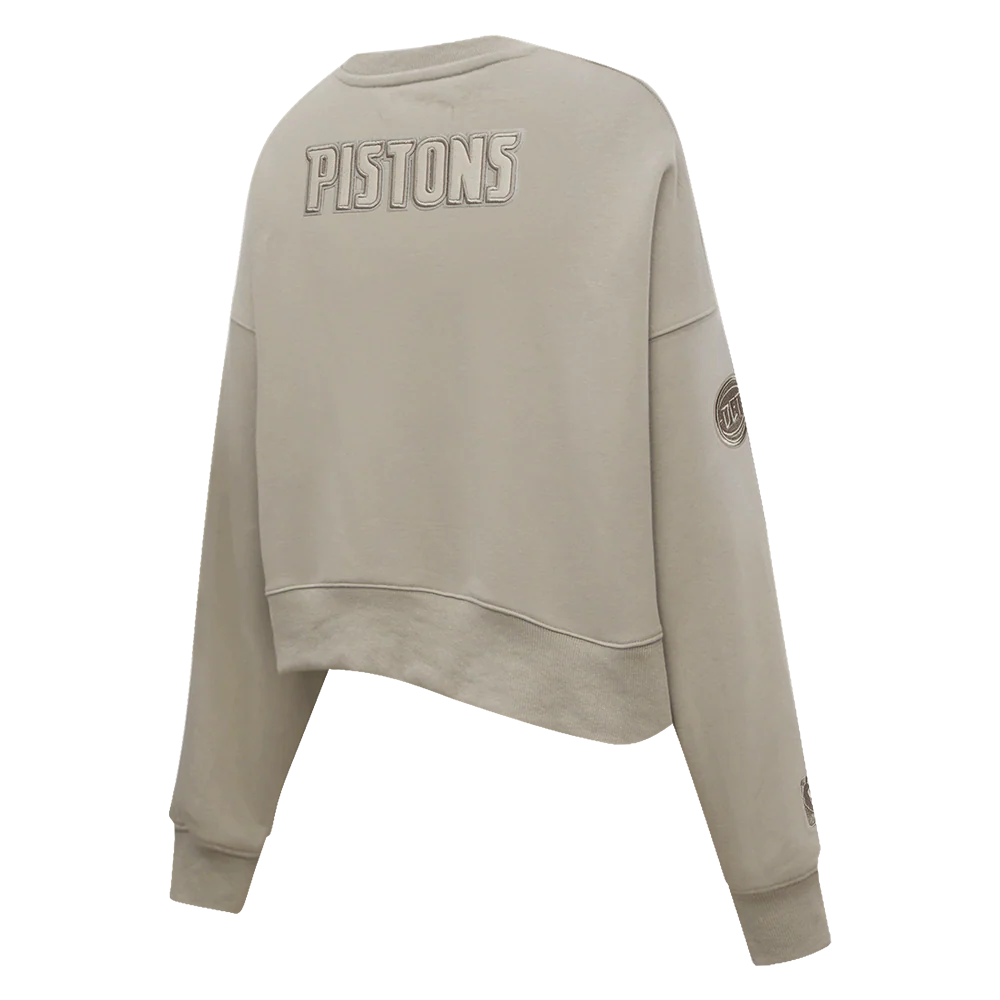 NBA DETROIT PISTONS NEUTRAL WOMEN'S CREWNECK (TAUPE) - Image 6