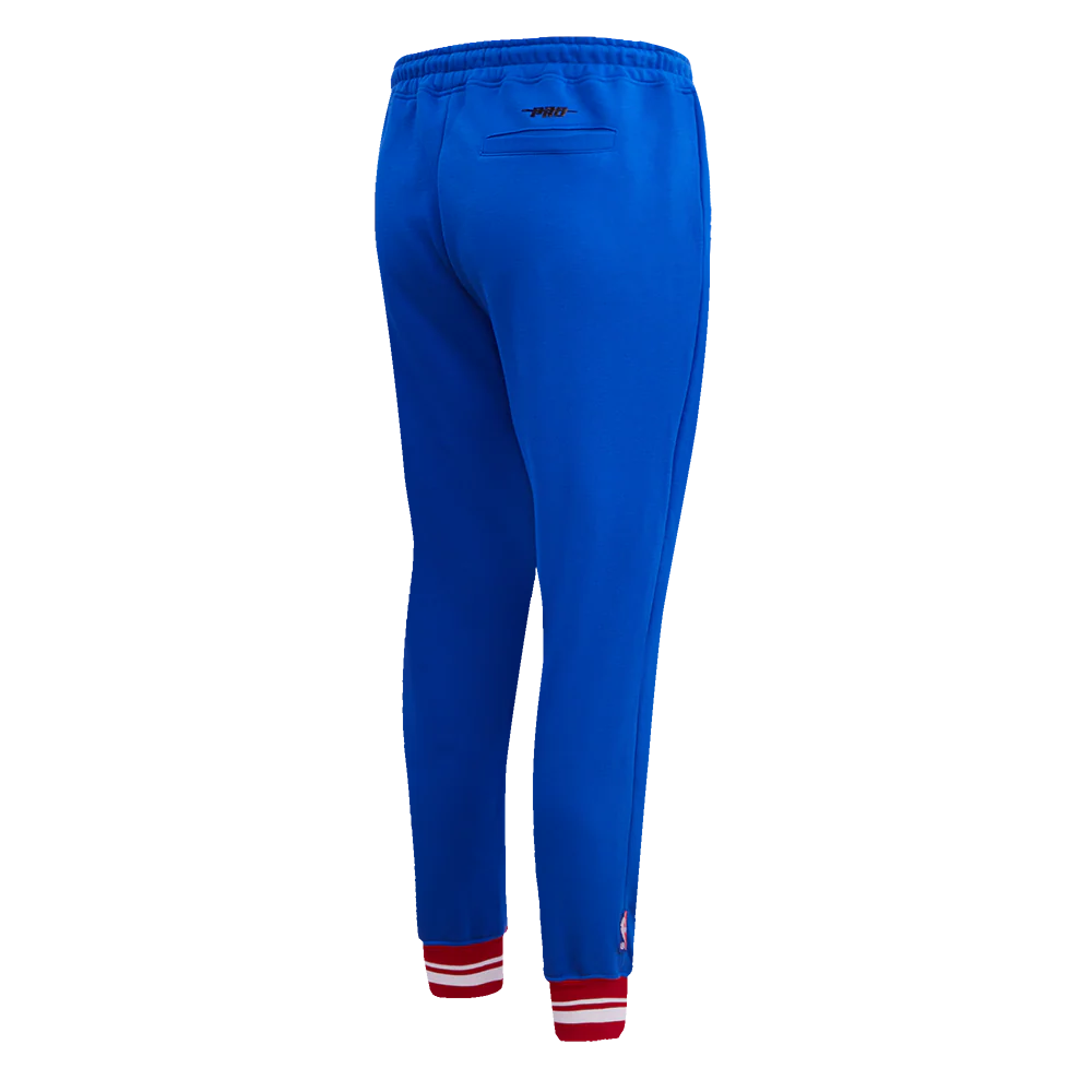 NBA DETROIT PISTONS RETRO CLASSIC WOMEN'S RIB SWEATPANT (ROYAL BLUE/RED) - Image 2