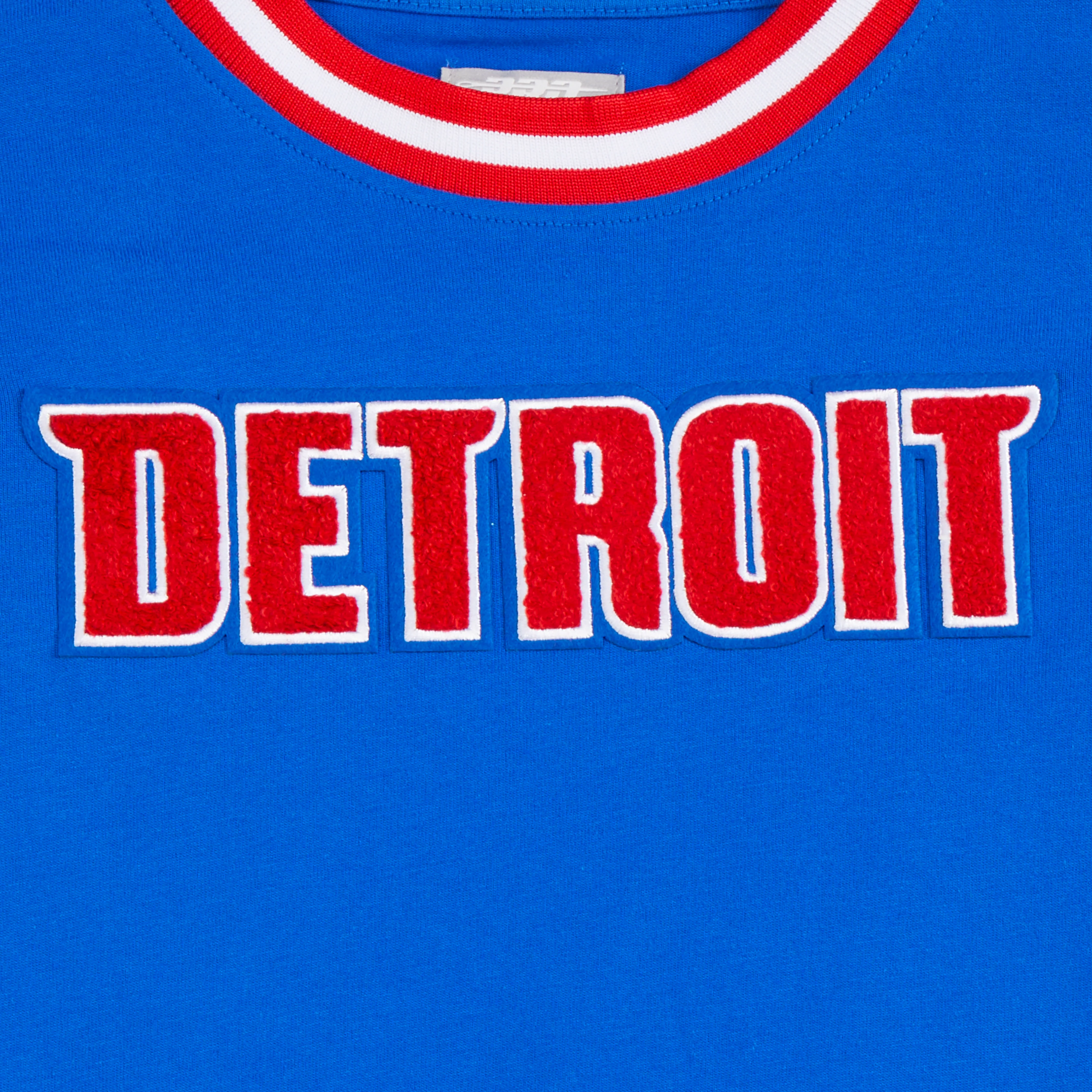 NBA DETROIT PISTONS CLASSIC LITTLE BOYS SHORT SLEEVE STRIPED RIB TEE (ROYAL BLUE/RED) - Image 5