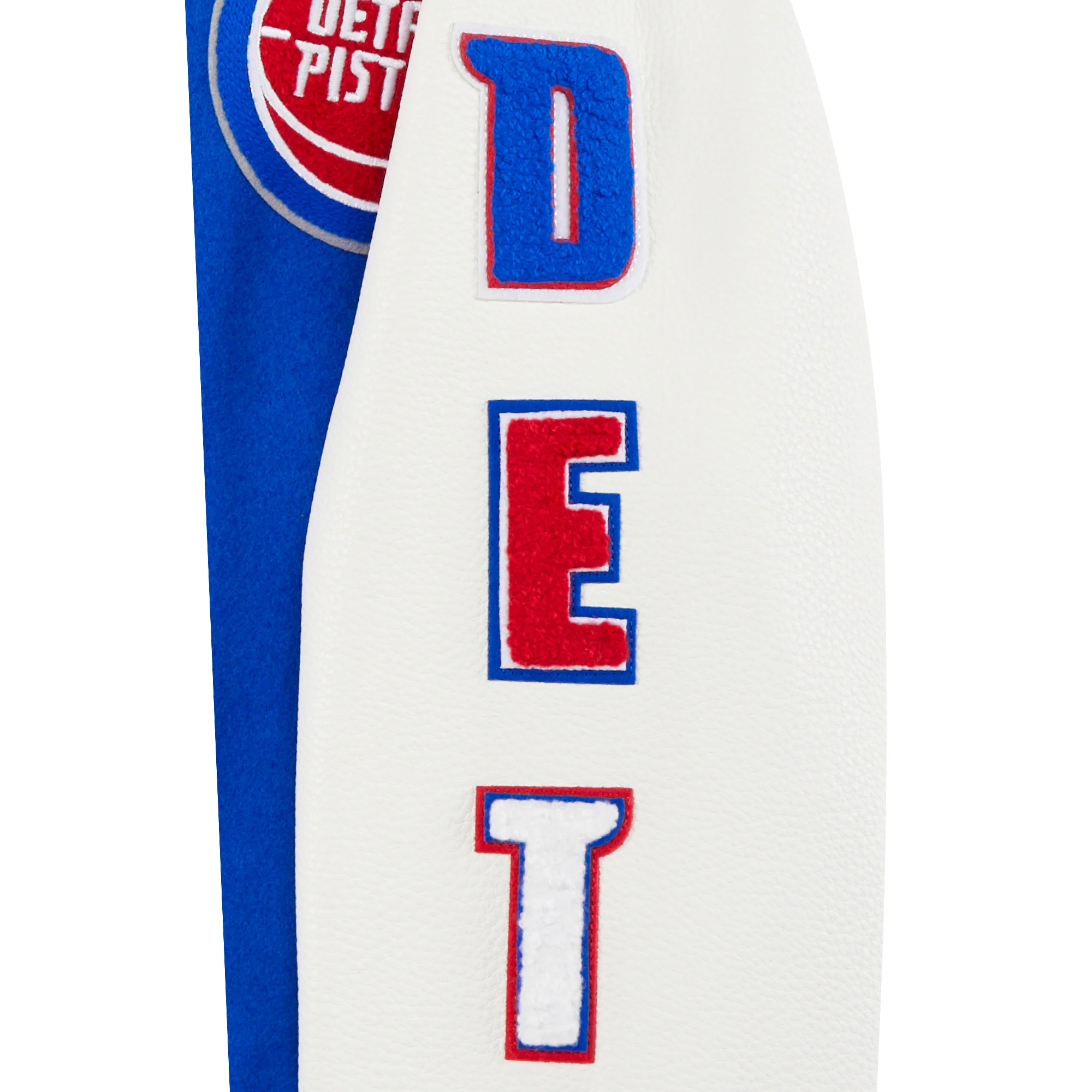 NBA DETROIT PISTONS CLASSIC LITTLE BOYS WOOL VARSITY JACKET (ROYAL BLUE/WHITE) - Image 5