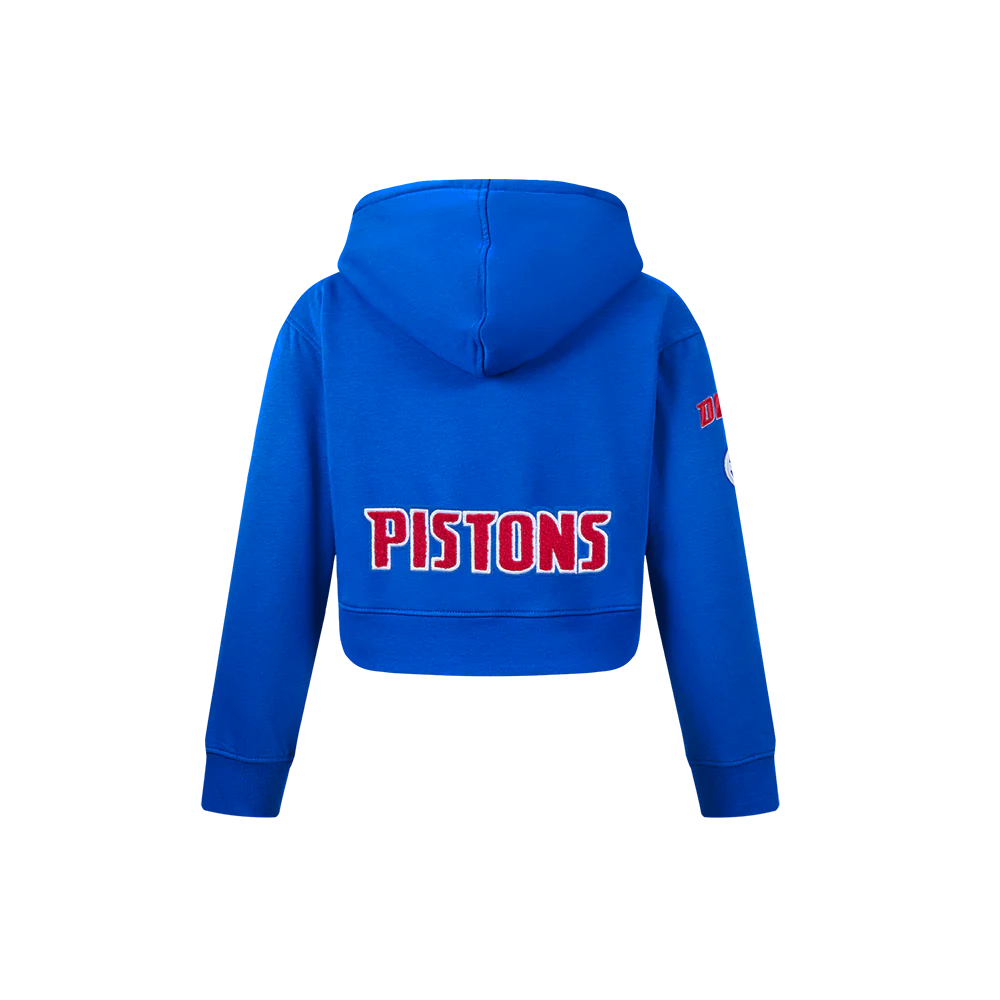 NBA DETROIT PISTONS CLASSIC LITTLE GIRLS  FLEECE FULL ZIP HOODIE (ROYAL BLUE) - Image 3